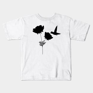 Hummingbird and Flowers Kids T-Shirt